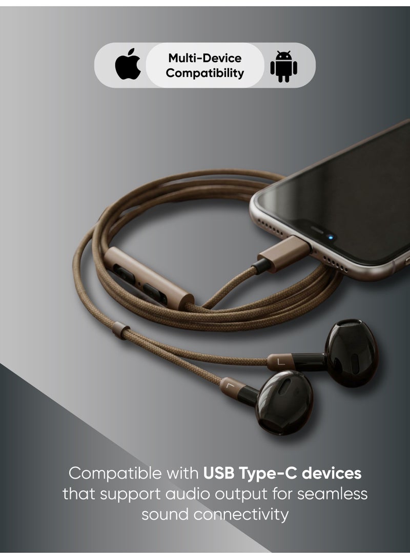 MYX BassX Type-C Wired Stereo Earphones | Ergonomic Design | HD Sound with Deep Bass - Image 4