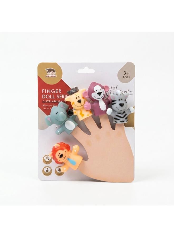 Animal Finger Puppet Set – 5 Pieces - Image 1