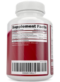 Purely Holistic Tart Cherry Extract Capsules 1000Mg 50% More 180 Capsules 3 Month Supply Blend With Tart Cherry And Celery Seed Powder Powerful Antioxidant For Advanced Uric Acid Cleanse & Joint Support  - Image 5