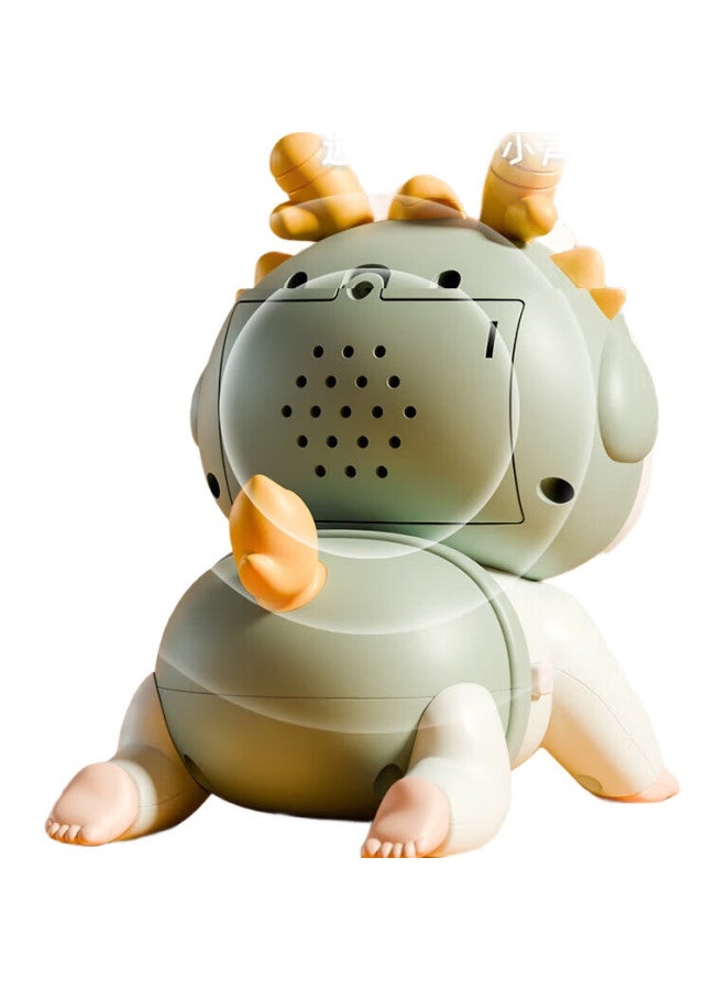 Dimoarch Dimanqi Baby Remote Control Electric Crawling Toy, Fun Infant Early Education Musical Enlightenment Crawling And Dancing Toy For Boys And Girls 0-1 Year Old, 4-6 Months Newborn Head-Lifting Training Dragon Crawling Toy Pink - Image 3