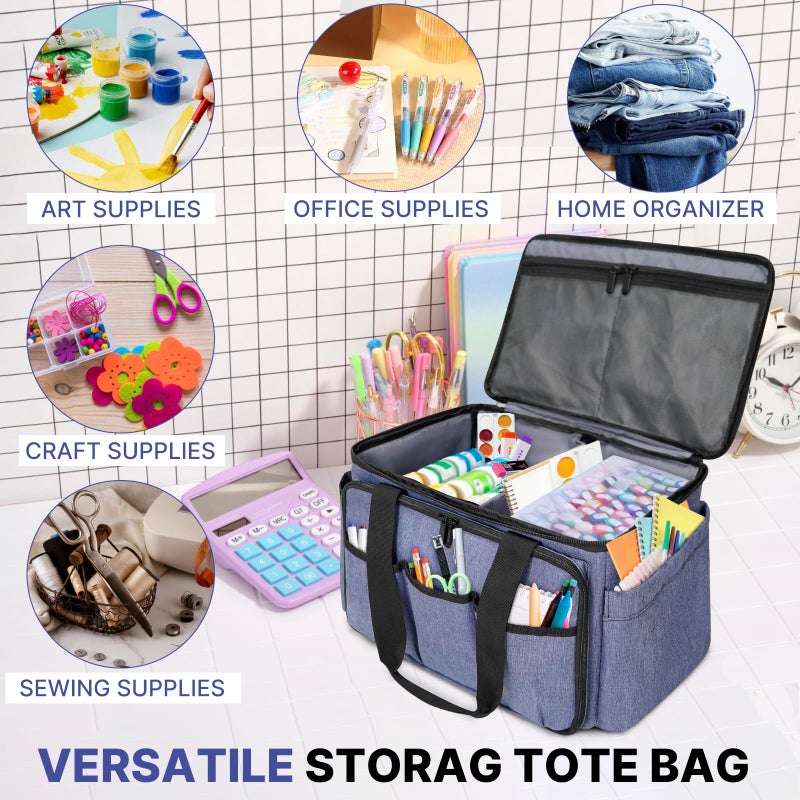 ORKELS Craft Storage Bag for Supplies â€“ Multifunctional Organizer Tote for Scrapbooking, Sewing, Journaling, Art Tools, Ideal for Home or Travel - Image 4