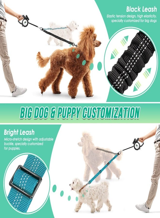 AUTOWT Two Dog Lead, 2 in 1 Upgraded Double Dog Leash Attachment Combine Adjustable Strap and Shock Absorbing Bungee No Tangle Dual Training Splitter for Different Size Dogs - Image 3