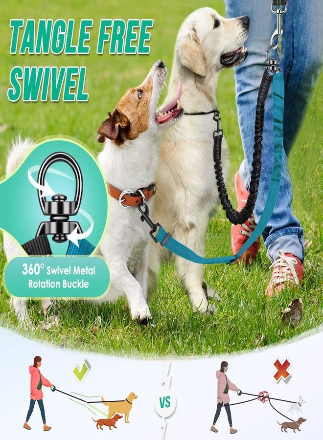 AUTOWT Two Dog Lead, 2 in 1 Upgraded Double Dog Leash Attachment Combine Adjustable Strap and Shock Absorbing Bungee No Tangle Dual Training Splitter for Different Size Dogs - Image 4