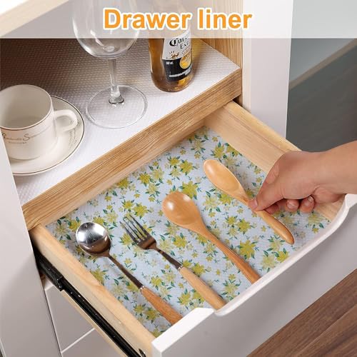 Vocal Store Anti-Slip Kitchen Cabinet Drawer Shelf Mat Liner Sheets Textured Multipurpose 5 Meter Roll, Green - MDOJ11-P06-5 - Image 5