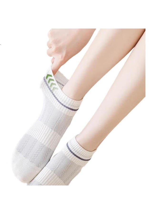 Yuzhaolin 5 Pairs Women'S Short Socks Spring Summer Ladies Cotton Socks Thin Mesh Antibacterial Odor-Resistant Low-Cut Boat Socks Sports Socks - Image 2