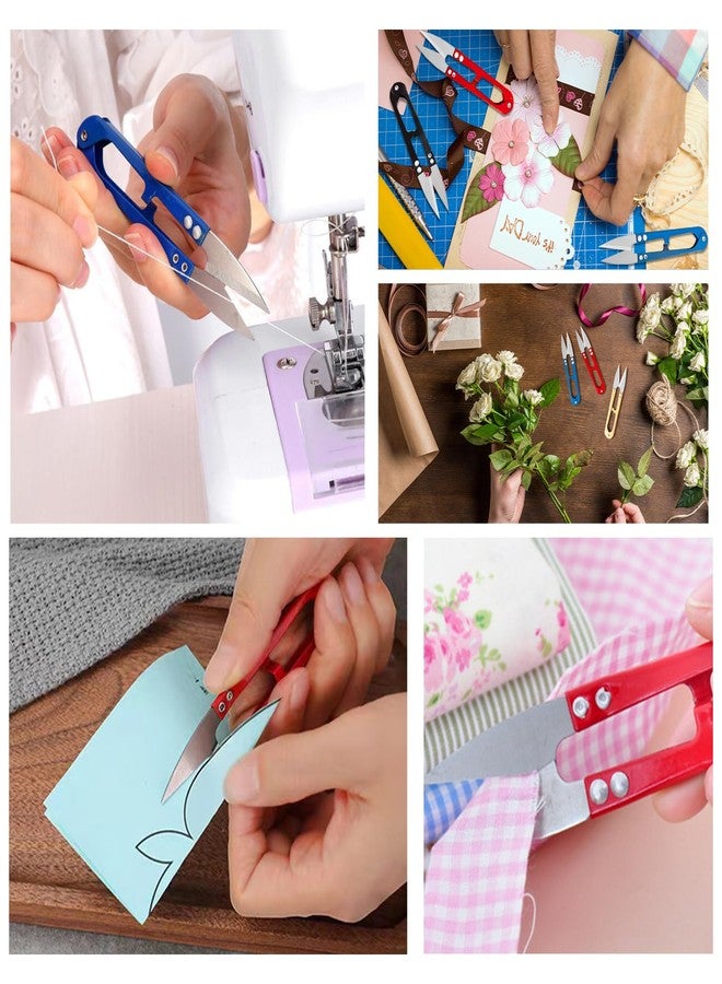 CUGBO 24Pcs Sewing Scissors for Fabric, Thread Yarn Embroidery Clippers Cutter, Small Snips Plant Trimming Nipper, Great for Stitch, Art Craft, Mini DIY Supplies,Garden Use - Image 4