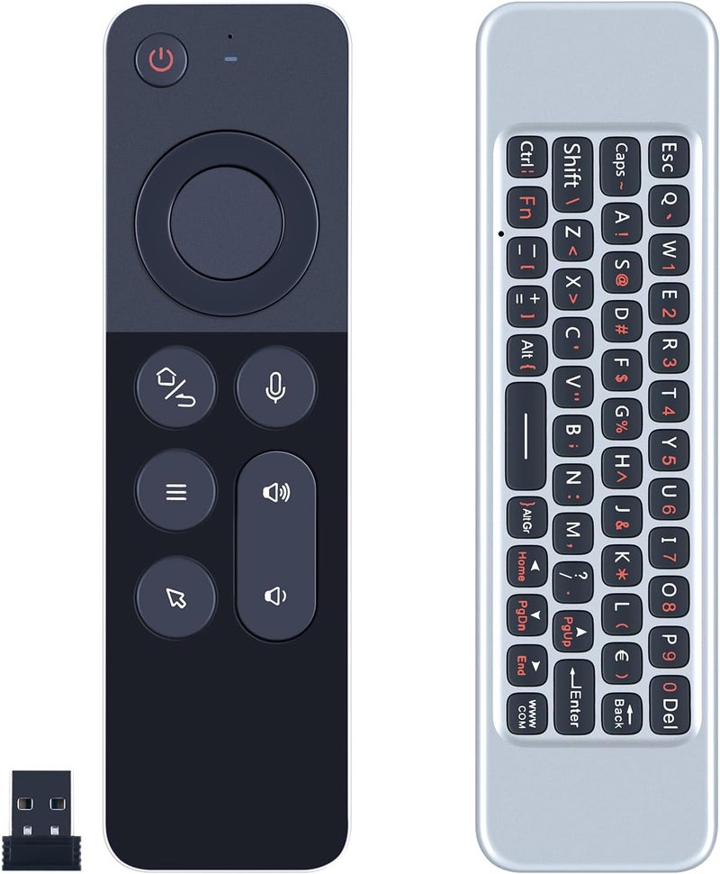 KASTWAVE W3 Air Mouse 2.4g Wireless Universal Voice Remote Control with Keyboard Compatible for Nvidia Shield/Android TV Box/PC/Projector/HTPC/All-in-one PC - Image 1