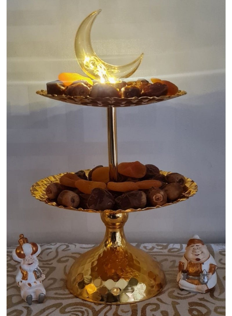 Metal 2-tier Ramadan-themed stand; available in 2 shapes: crescent and star. - Image 4