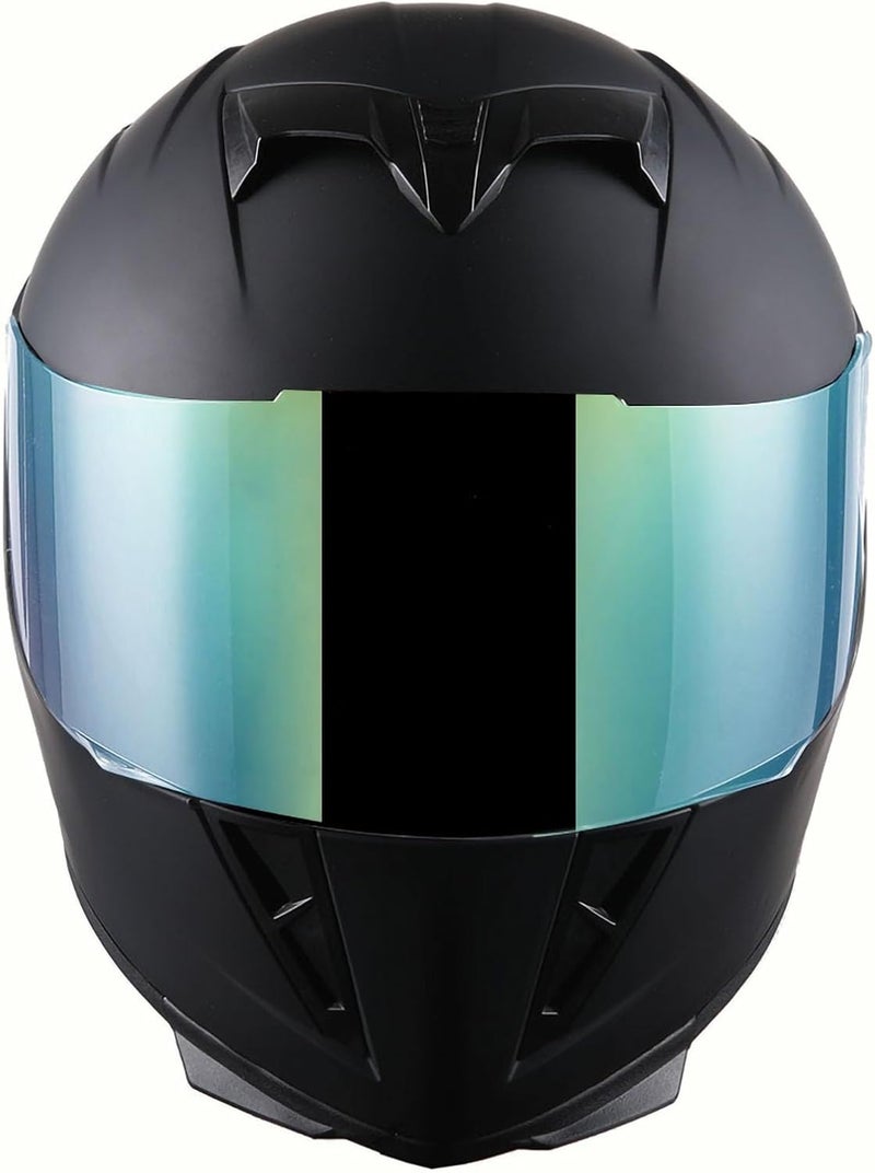 1Storm Motorcycle Full Face Helmet Skull King Matte Black with Extra Clear Shield - Image 4