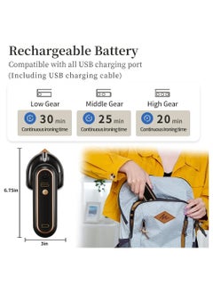 FIPKA Portable Travel Iron Support Dry Wet Ironing USB Rechargeable Steam Iron Handheld Ironing Machine  - Image 5