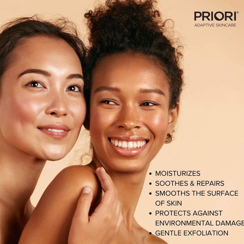 PRIORI منظف وجه لطيف من PRIORI للعناية بالبشرة مع حمض اللاكتيك، والفيتامينات A، C، E ترطيب مكثف تقشير خفيف للنساء والرجال لجميع أنواع البشرة خالي من العطور مختبر من قبل أطباء الجلد 6 أونصة سائلة - Image 4