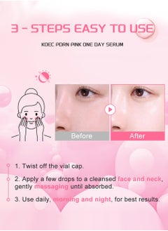 KOEC Peptide Essence,Pink One Day Serum,Improving skin Radiance,Hydrating,10Pcs  - Image 4