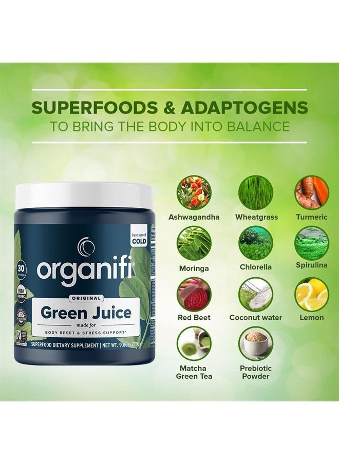 Organifi - Green Juice - Organic Superfood Powder - 30-Day Supply - Organic Vegan Greens - Helps Decrease Cortisol - Provides Better Response to Stress - Supports Weight Control - Total Body Wellness - Image 1
