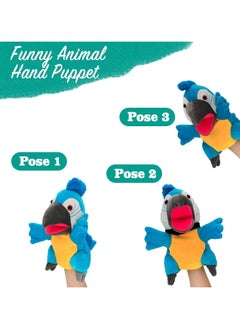 General Animal puppets, 11 inch hand puppets for children, plush hand puppet toys for parrots, hand puppets for adults, for imaginative pretend games, gifts for kids boys and girls  - Image 2