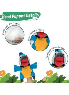 General Animal puppets, 11 inch hand puppets for children, plush hand puppet toys for parrots, hand puppets for adults, for imaginative pretend games, gifts for kids boys and girls  - Image 3