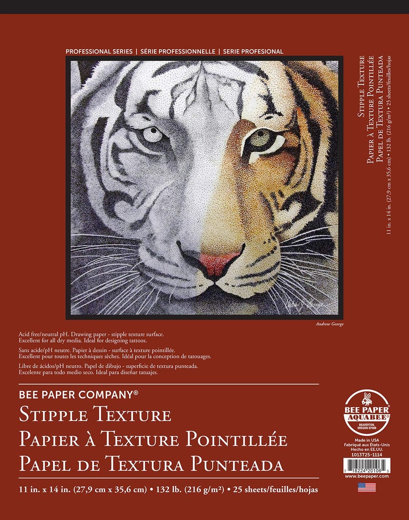 Bee Paper Company Bee Paper - 11"x 14" Stipple Texture Paper Pad, 25 Sheets - Image 1