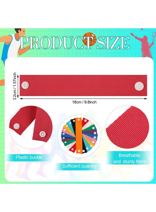Dingion 10 Pairs Sports T Shirt Sleeve Clips Solid Color Sleeve Holders Gymnastics Softball Sleeve Ties Soccer Sleeve Straps for Shirts, 10 Colors - Image 2