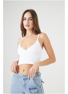Seamless Surplice Cropped Cami