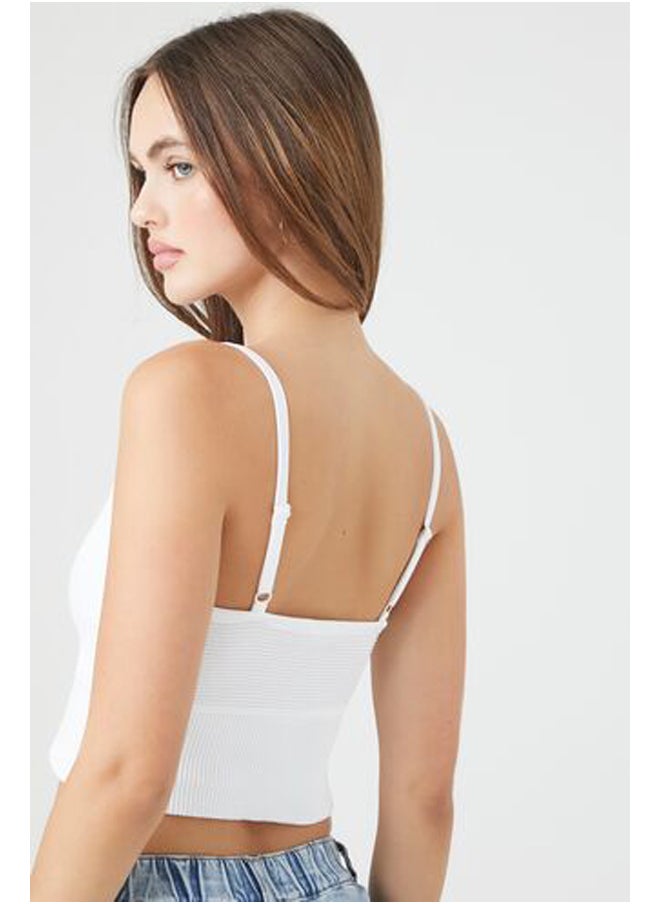 FOREVER 21 - Seamless Surplice Cropped Cami - Image 1