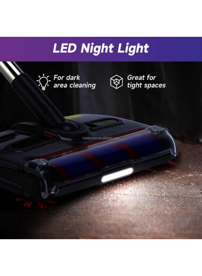 Turbo LED Light Electric Floor Sweeper Perfect Cordless Power 360 Swivel Household Electric Broom - Image 4