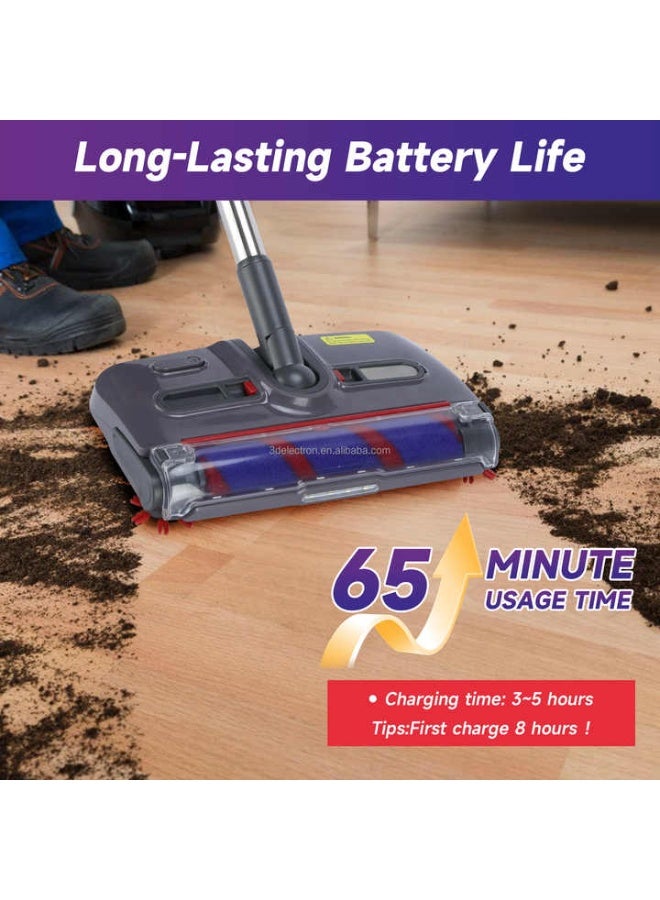 Turbo LED Light Electric Floor Sweeper Perfect Cordless Power 360 Swivel Household Electric Broom - Image 5