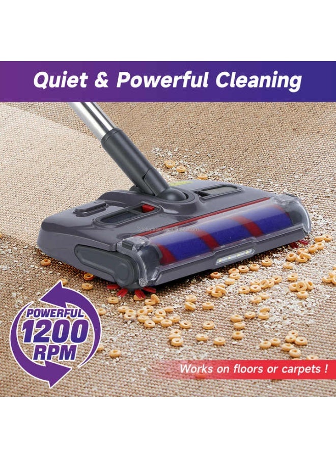 Turbo LED Light Electric Floor Sweeper Perfect Cordless Power 360 Swivel Household Electric Broom - Image 3
