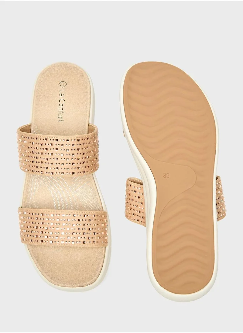 Le Confort Multi Strap Flat Sandals