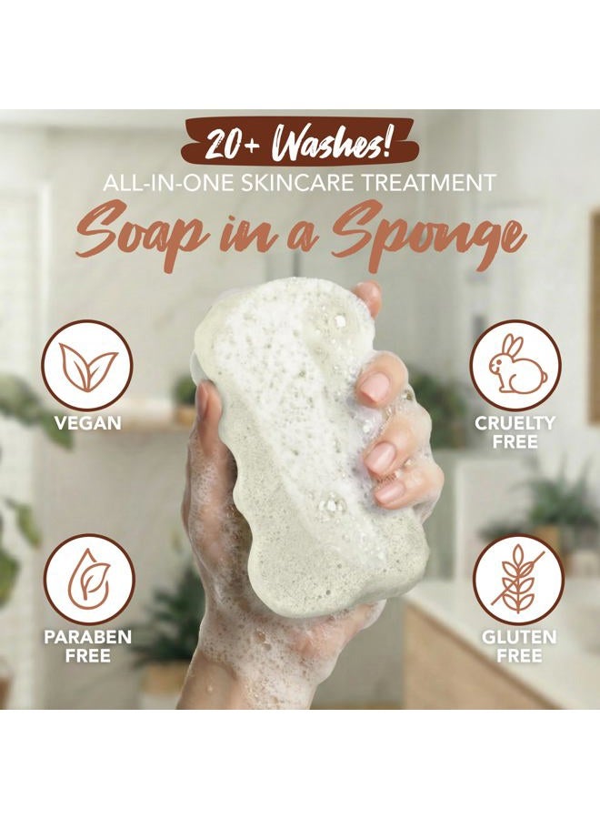 spongeables Skinutrients Body Wash in a Sponge, Coconut Colada, With Bonus Travel Bag, 20+ Washes, Pack of 3 - Image 3