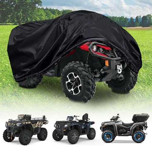 Chikia XL ATV Cover 420D Waterproof,4 Wheeler ATV Cover Replacement for Polaris Sportsman 450 570 850 1000 Can am Outlander 450 570 650 CFMOTO Cforce 600 Honda Yamaha Heavy Duty Outdoor Storage - Image 1