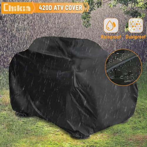 Chikia XL ATV Cover 420D Waterproof,4 Wheeler ATV Cover Replacement for Polaris Sportsman 450 570 850 1000 Can am Outlander 450 570 650 CFMOTO Cforce 600 Honda Yamaha Heavy Duty Outdoor Storage - Image 3