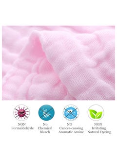 BLOOMING TIME 5pcs Muslin Baby Washcloths and Towels, Soft Newborn Baby Towel and Muslin Washcloth for Sensitive Skin(30*30cm)  - Image 3