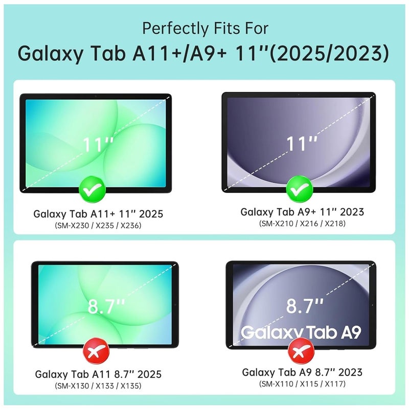 TGK 360 Rotatable Flip Cover for Samsung Galaxy Tab A11+ Plus 11 Inch 2025 Case/Galaxy Tab A9 Plus 2023 (White) - Image 2