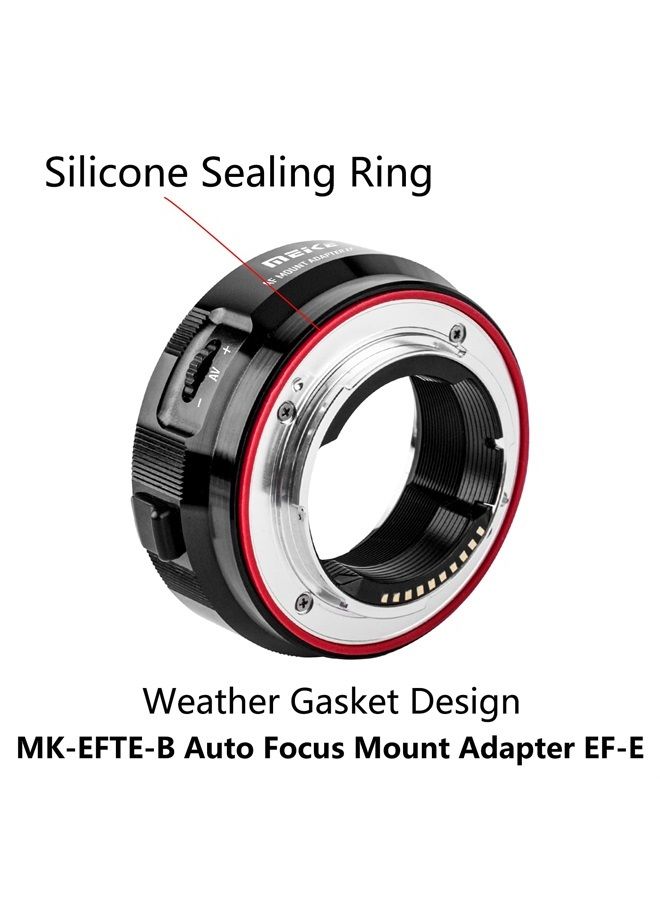 Meike محول التركيز التلقائي MK-EFTE-B لعدسات كانون EF/EF-S إلى كاميرات سوني E Mount A7SII A7 A6000 A6500 A7SIII A9، إلخ - Image 4