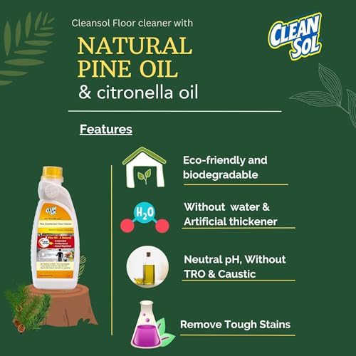 Cleansol Phenyl Concentrate – 250 mL | Makes 2–3 Litres White Floor Cleaner | With Natural Pine Oil & Citronella for Home & Commercial Use - Image 4