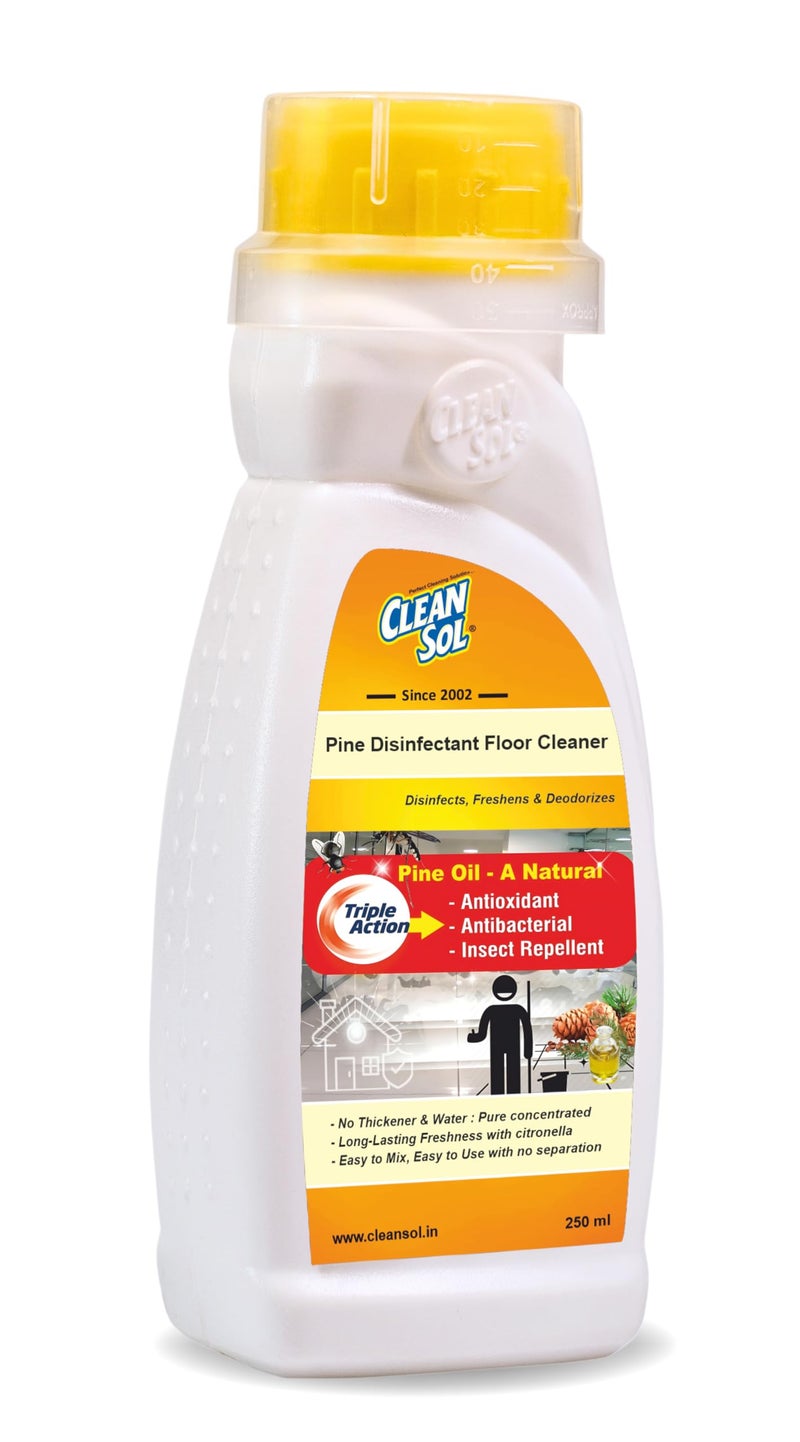 Cleansol Phenyl Concentrate – 250 mL | Makes 2–3 Litres White Floor Cleaner | With Natural Pine Oil & Citronella for Home & Commercial Use - Image 2