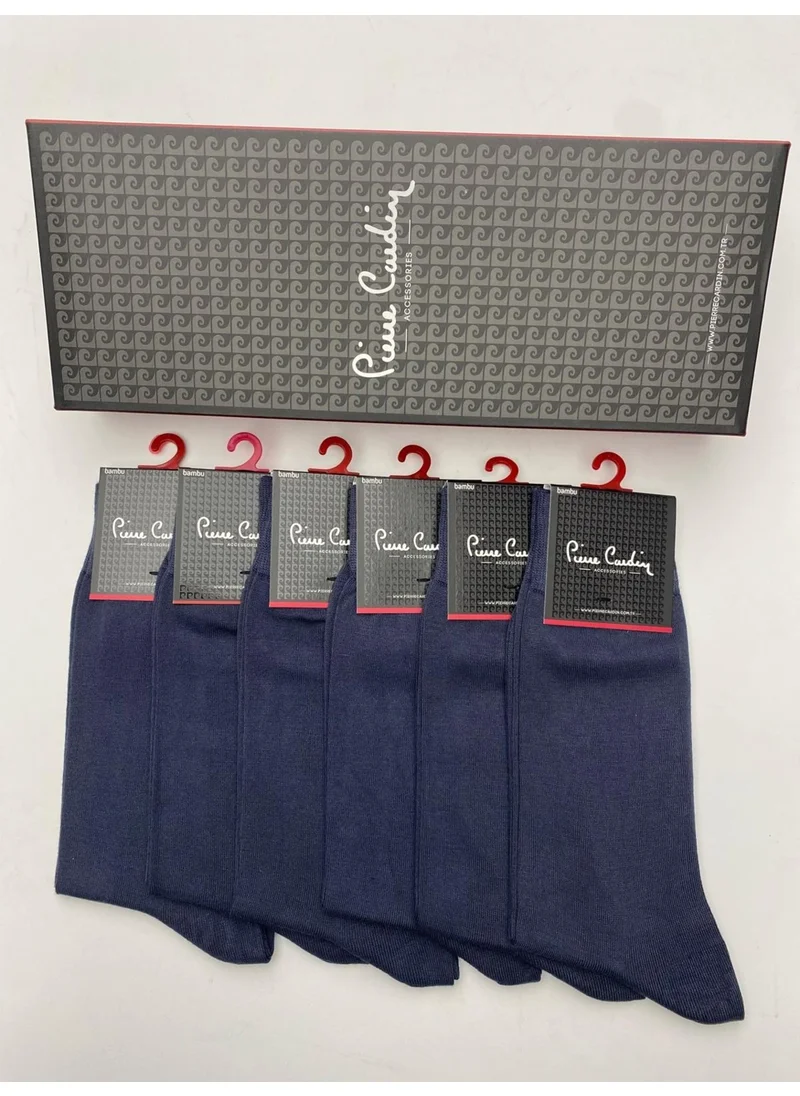 بيير كاردان Bamboo 6-Pack Long Socks 490-Pc Anthracite