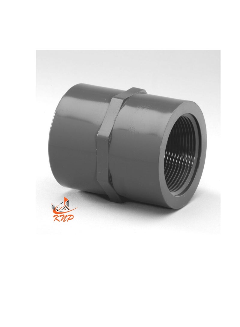 KNP PVC HP Female Thread Adaptor 3/4" - Grey  - Image 2