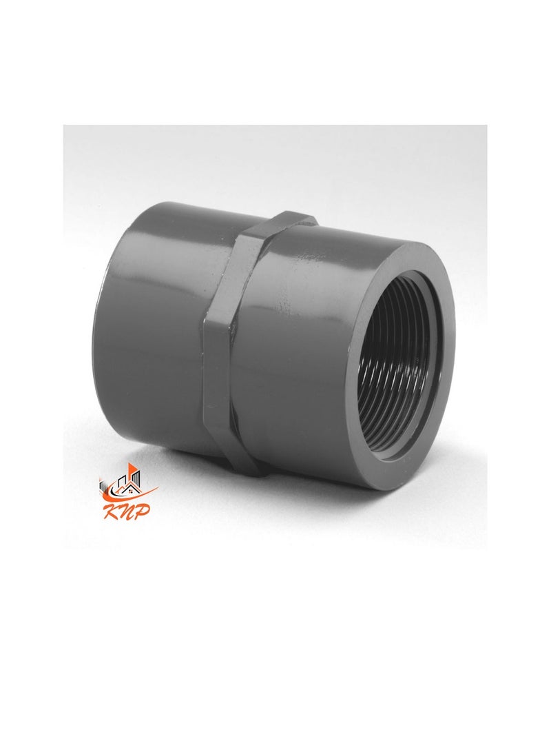 KNP PVC HP Female Thread Adaptor 3/4" - Grey  - Image 3