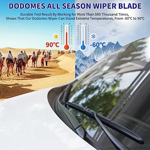 DODOMES 26" + 17" Windshield Wipers with 14" Rear Wiper Blade Sets Replacement for MAZDA CX9 2007-2011 2012 2013 2014 2015 2016 2017 -Original Factory OEM Quality (Pack of 3) - Image 5