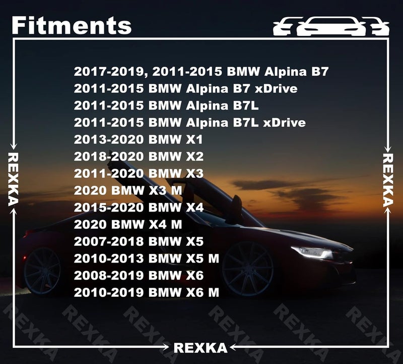 Rexka ريكسكا 30 قطعة من مسامير التمدد النايلون لتغطية حافة العجلة وغطاء المصد وحافة الرفرف لسيارات BMW 51777171004 من سلسلة X1 X3 X4 X5 X6 مواد صلبة مختارة - Image 3