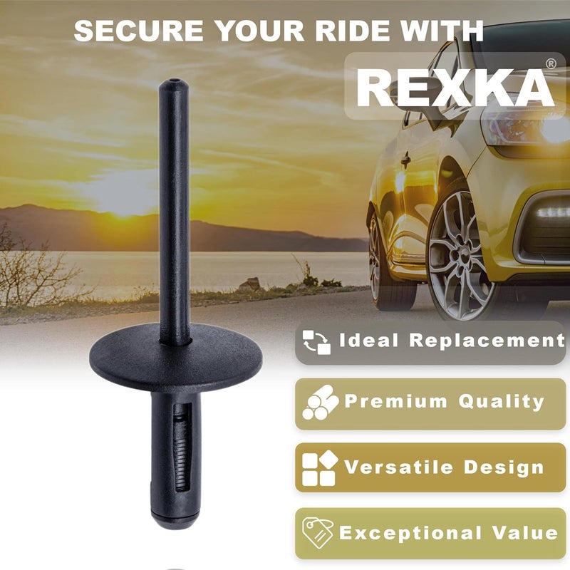 Rexka ريكسكا 30 قطعة من مسامير التمدد النايلون لتغطية حافة العجلة وغطاء المصد وحافة الرفرف لسيارات BMW 51777171004 من سلسلة X1 X3 X4 X5 X6 مواد صلبة مختارة - Image 4