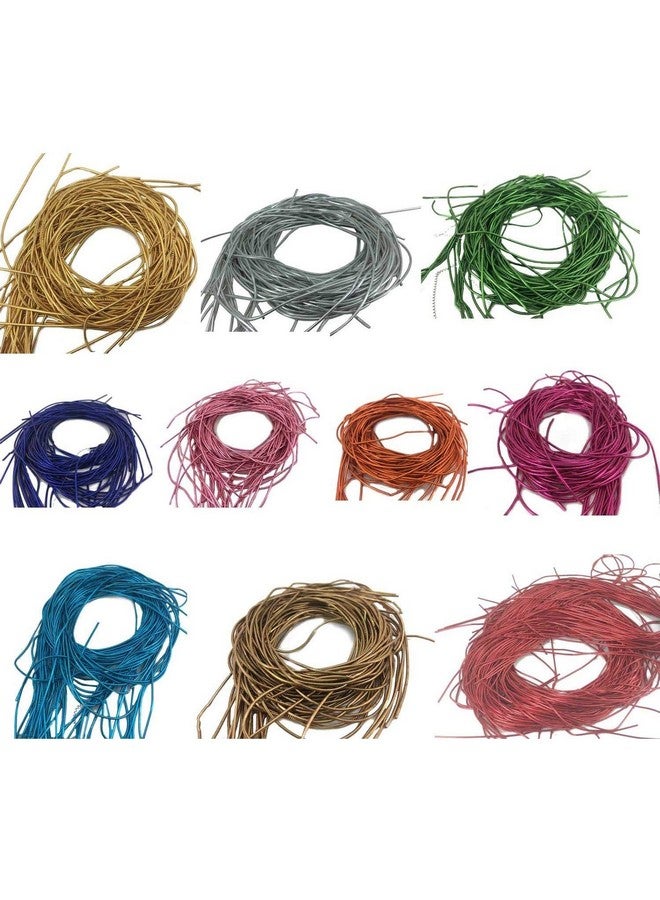 Aumni Crafts أسلاك بوليون فرنسي مرنة ناعمة 1 مم من أومني كرافتس زاردوسي [10 ألوان × 10 جرام، إجمالي 100 جرام] خيط نحاسي معدني لعمل التطريز والمجوهرات - Image 1