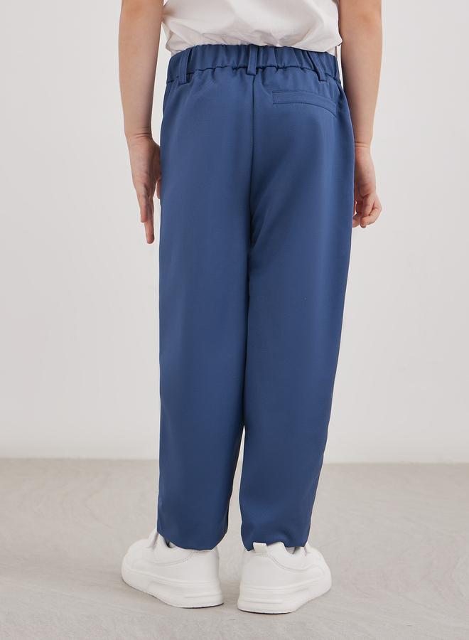 Styli Boys Navy Blue Regular Fit Pants with Pockets - Image 4