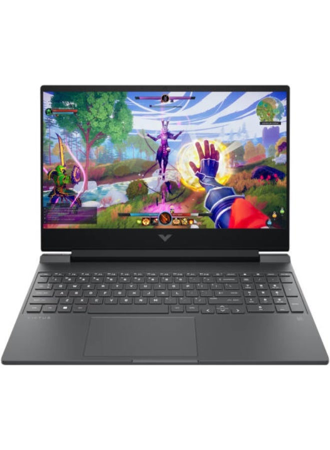 HP 15-fa2787nr لابتوب الألعاب Victus، شاشة 15.6" FHD IPS 144Hz، معالج Intel Core i7-13620H، 16GB RAM، 512GB SSD، بطاقة رسومات GeForce RTX 5060 بسعة 8GB، لوحة مفاتيح مضاءة، ويندوز 11 - Image 1