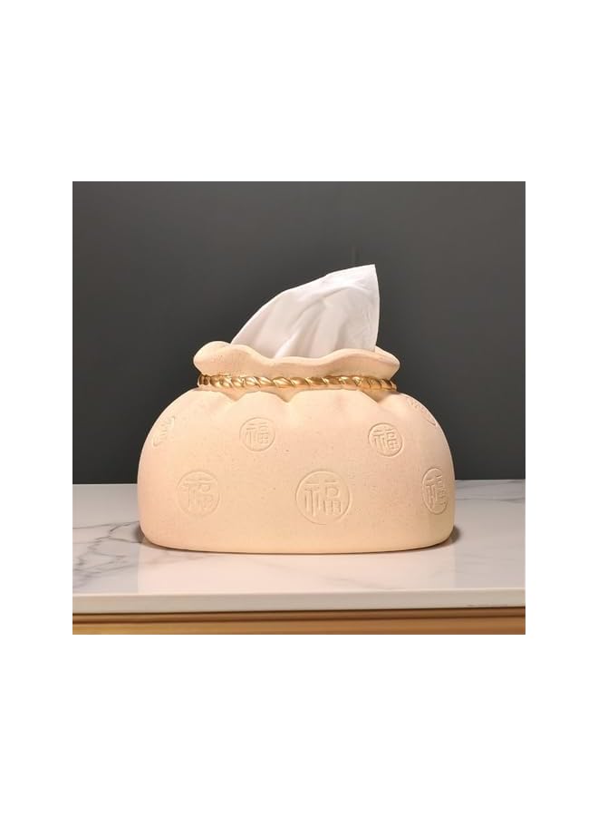 Chinese-style Tissue Box Cover Ceramic Holder Decorative for Vanity Toilet Tank Dresser Night Stand Table Tissue Organizer - Image 4
