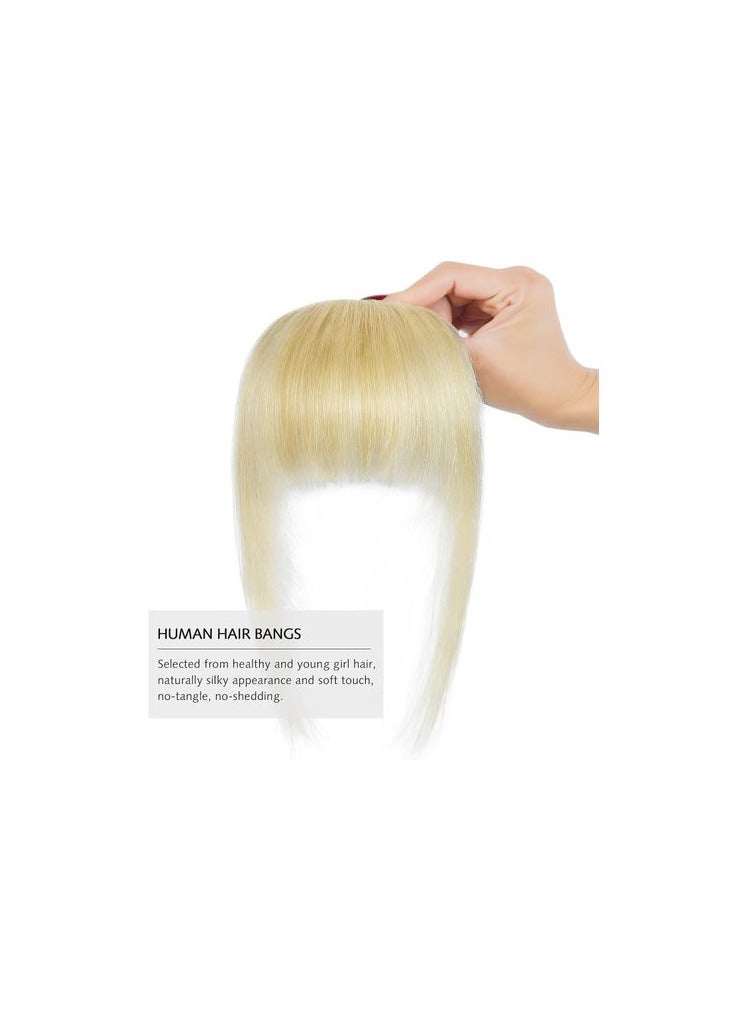 Generic Synthetic Hair Extension Front BangsStraight Short Blonde