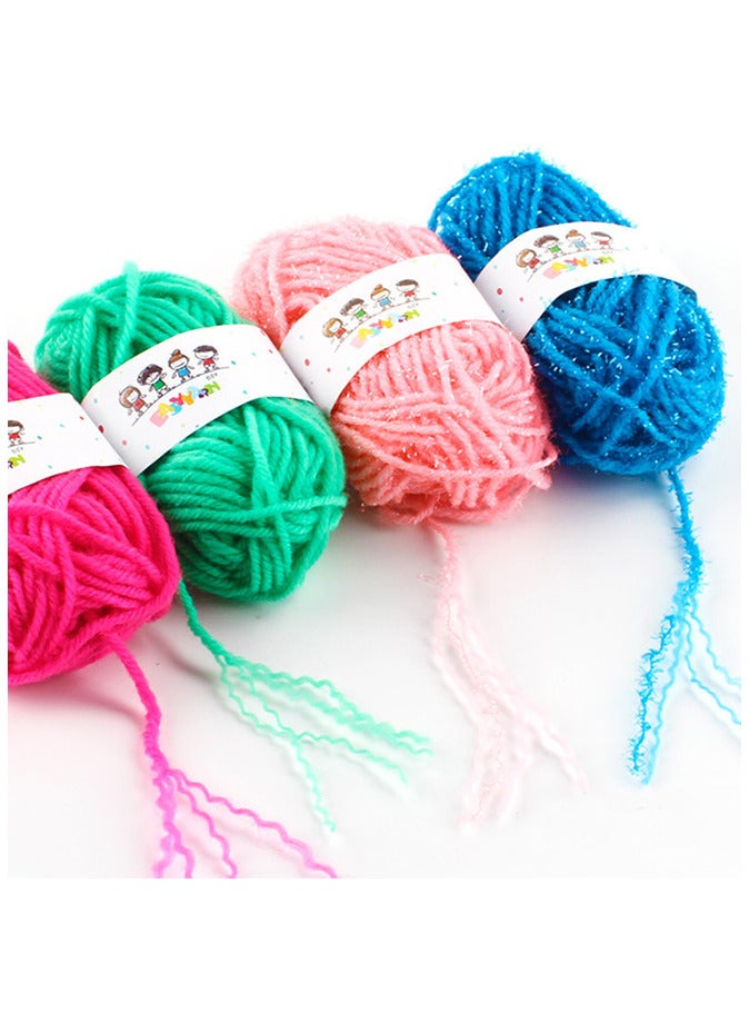 12-Piece Yarn Set For Crochet and Knitting Craft Projects Various Starter Crochet Kits for Adults and Kids Multicolour  - Image 3