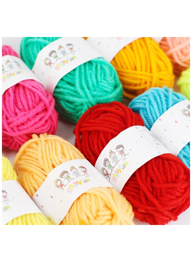 12-Piece Yarn Set For Crochet and Knitting Craft Projects Various Starter Crochet Kits for Adults and Kids Multicolour  - Image 2