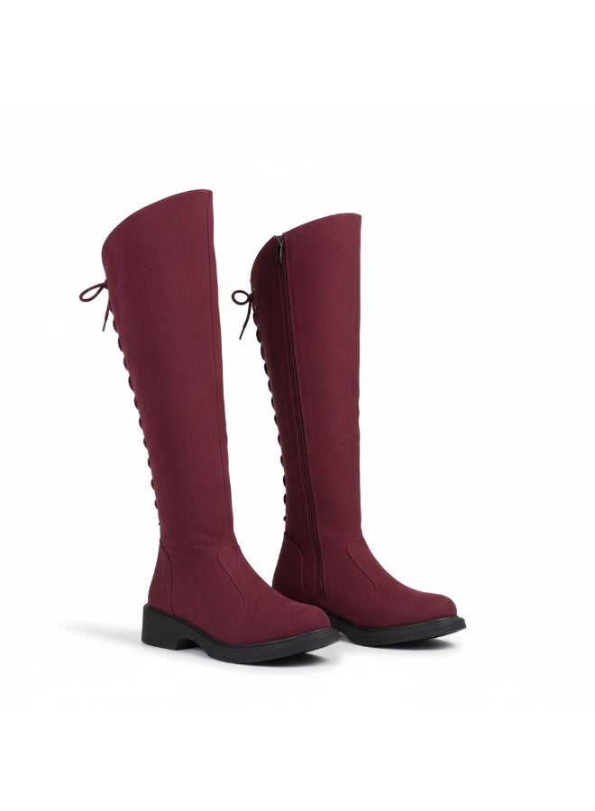 لايف ستيلاش  بوت طويل شمواه بسوسته ورباط LB-46 - نبيتي - Image 1