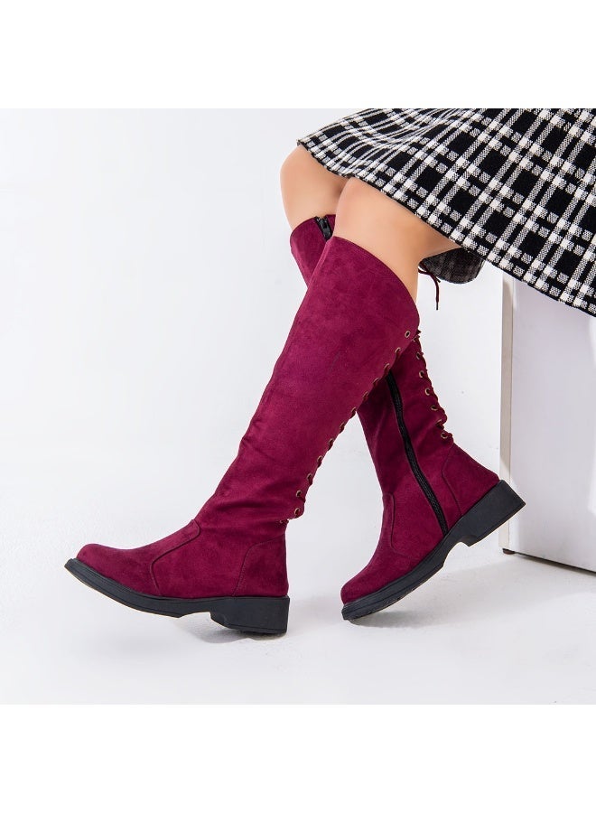 لايف ستيلاش  بوت طويل شمواه بسوسته ورباط LB-46 - نبيتي - Image 4